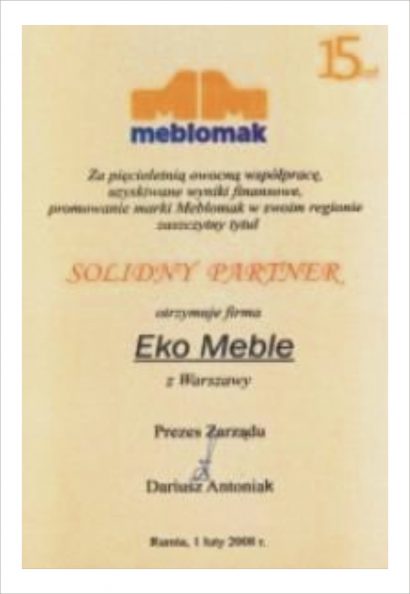 Solidny Partner - Meble Meblomak